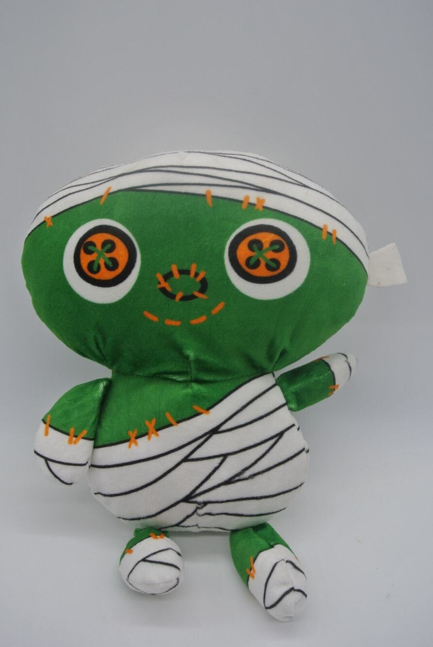 Kellytoy Halloween Green Mummy 12" Plush Soft Eyes With SugarLoaf